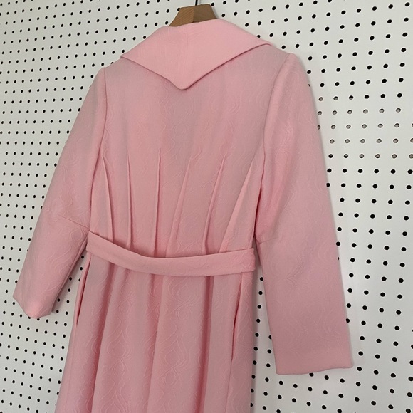 50’s 60’s 70’s Vintage Baby Pink Long Jacket - Picture 9 of 11